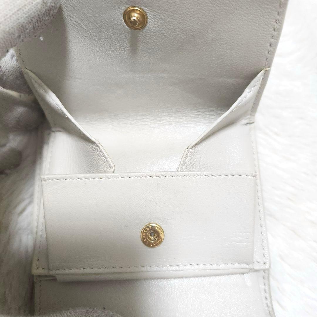 ✨極美品　現行デザイン✨サンローラン　三つ折り　カサンドラ　キャビアスキン