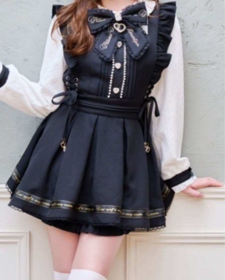 LIZLISA(リズリサ) バックカシュクールセットアップ黒