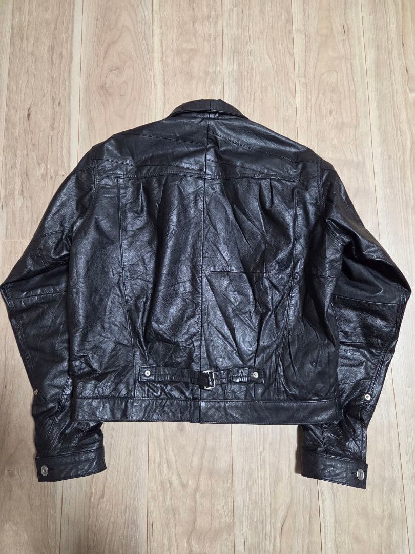 yoused　レザージャケット　リメイク　大戦モデル　本革　ブラック　サイズ1