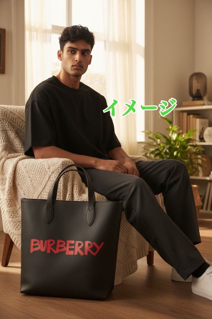 ★美品★希少バーバリー グラフィティプリント トートバッグ オールレザー