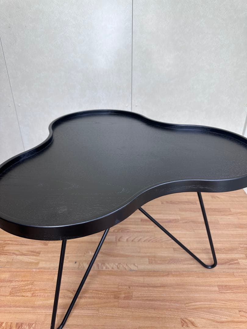 ブラックオーガニック形状センターテーブル【003】