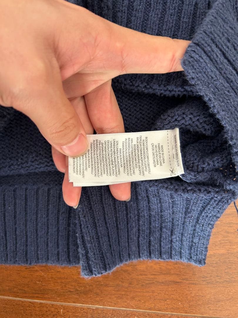 Polo Ralph Lauren ネイビー クマ刺繍 セーター TL