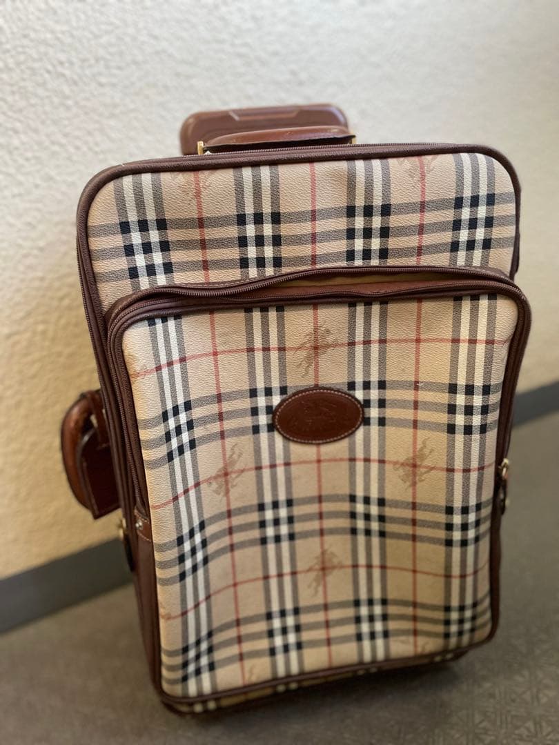 Burberry チェック柄 キャリーケース 中型　アンティーク