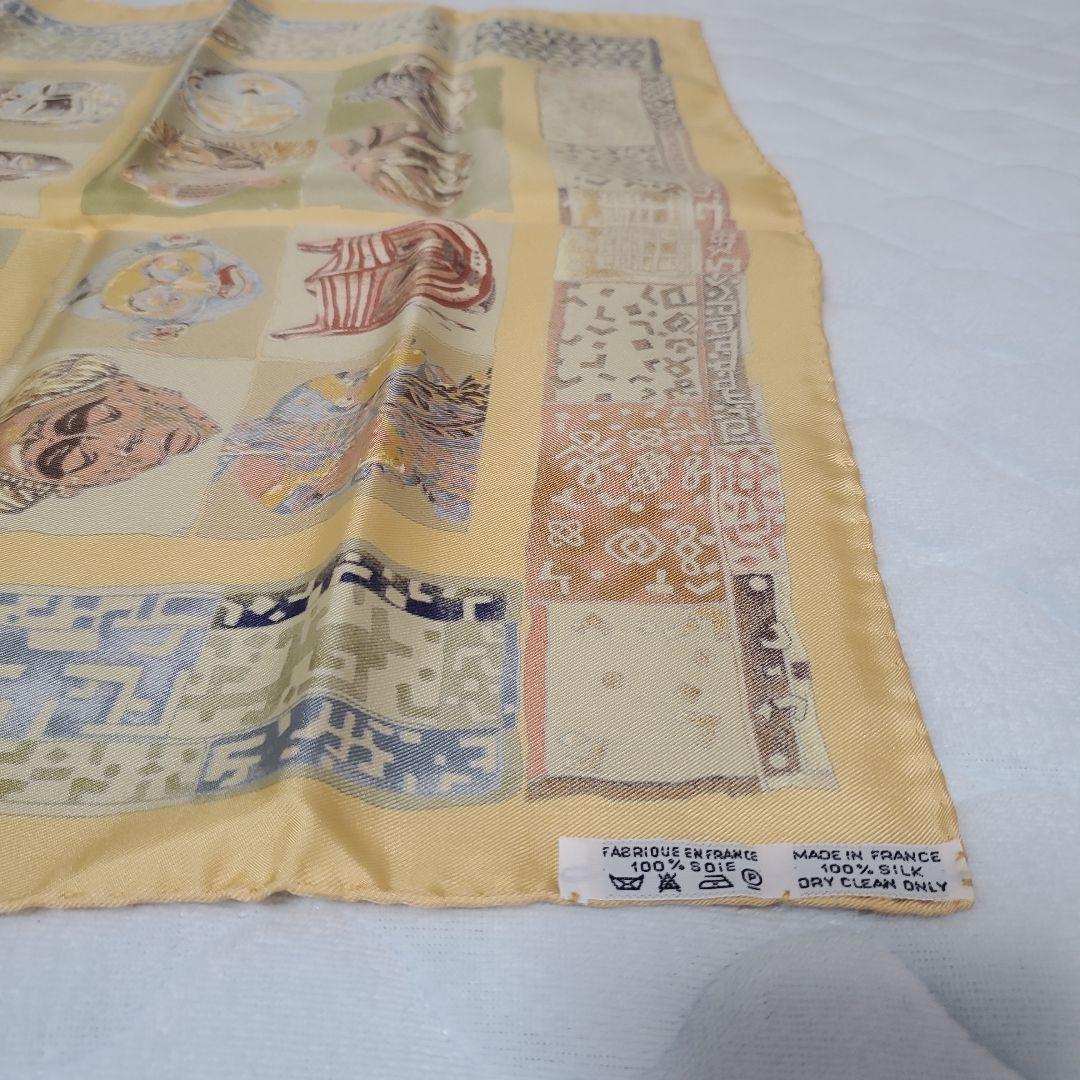 HERMES エルメス スカーフ カレ45 PEERSONA仮面SILK100％
