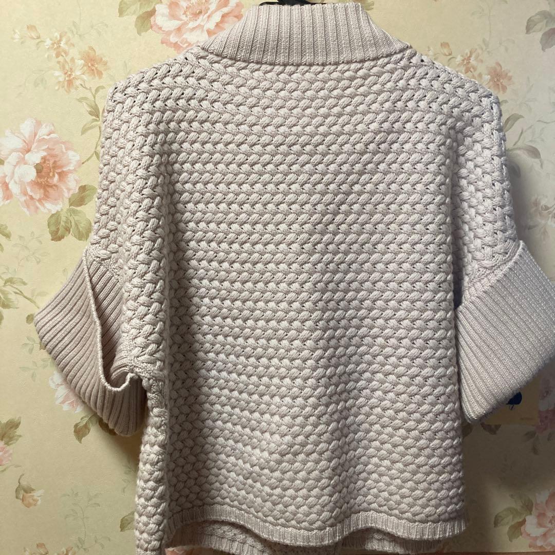 MAX MARA STUDEO スタンドカラー　半袖　ニット　カーディガン