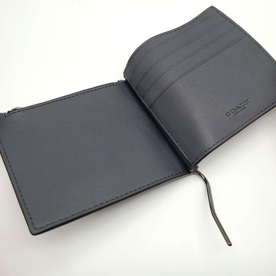 COACH マネークリップ 新品 デニム 最新作 限定品 レザー メンズ