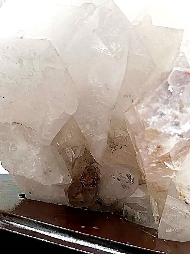 天然水晶 クラスター ヒマラヤ レイボー 専用台付 約12.6㎏ 重量級 サイズ