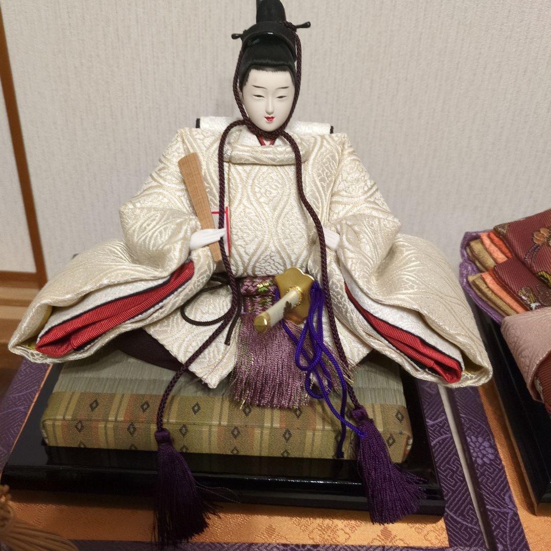 （送料込）山崎巧絢作　ひな人形セット 桐箱入り