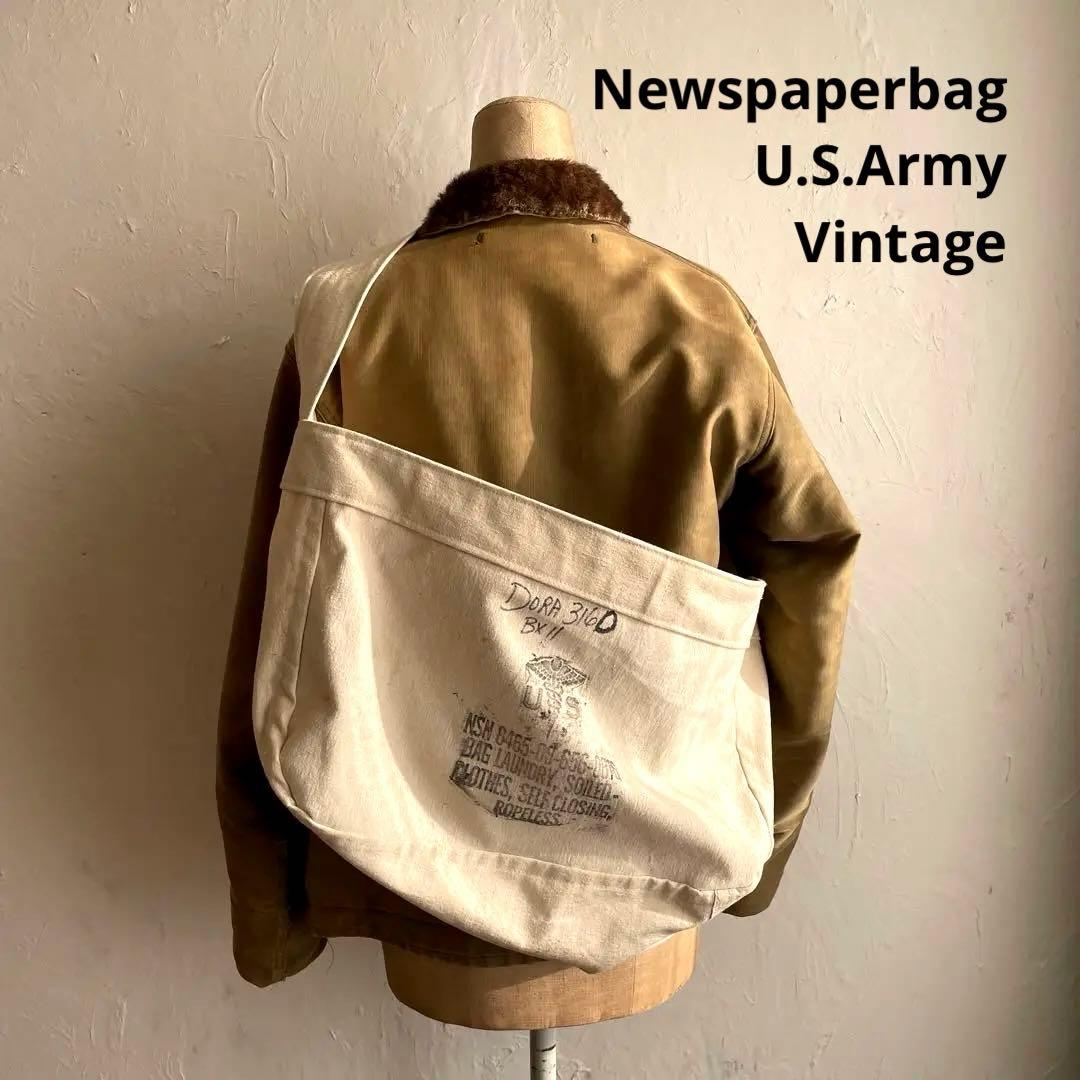 【再入荷！】ビンテージ　ニュースペーパーバッグ　アメリカ軍　ミリタリー