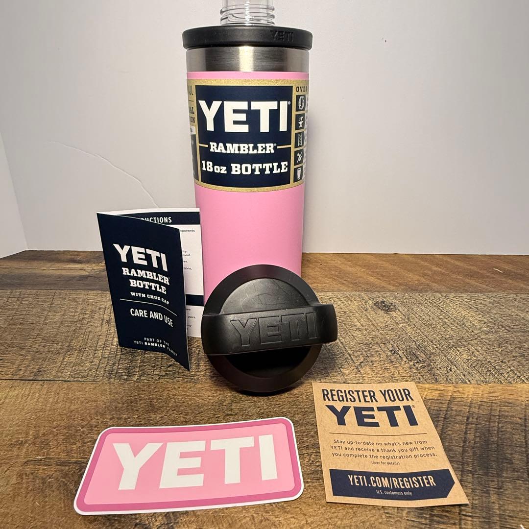 新品未使用 YETI Rambler 18oz Bottle パワーピンク