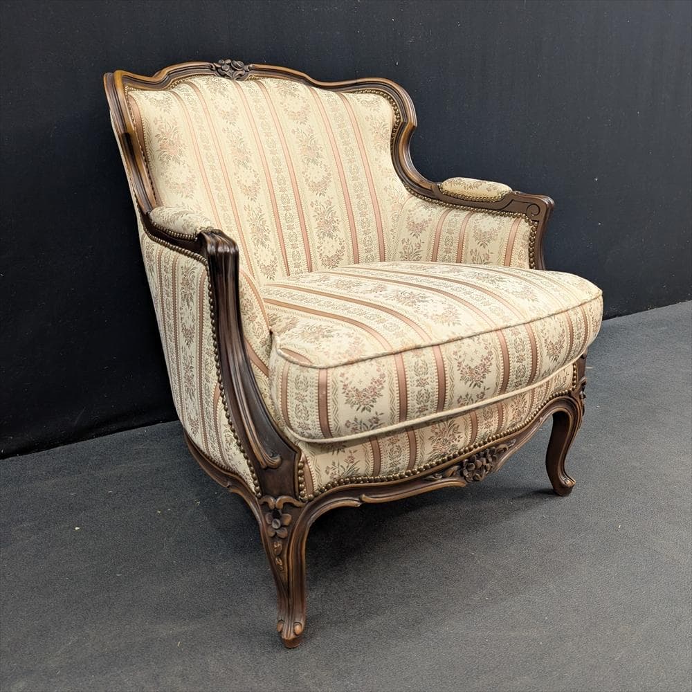 美品　ドマーニ　ルイ15世　シングルソファ　一人掛け　1P　ロココ　カリモク　B