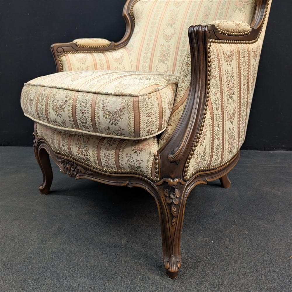 美品　ドマーニ　ルイ15世　シングルソファ　一人掛け　1P　ロココ　カリモク　B