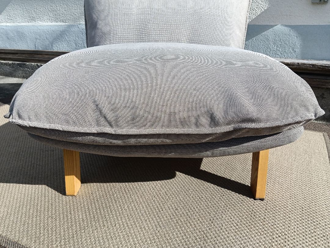 超美品 無印良品 ハイバック リクライニングソファ 無垢材 1P ①