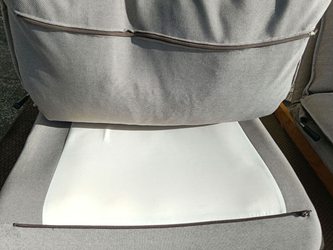 超美品 無印良品 ハイバック リクライニングソファ 無垢材 1P ①