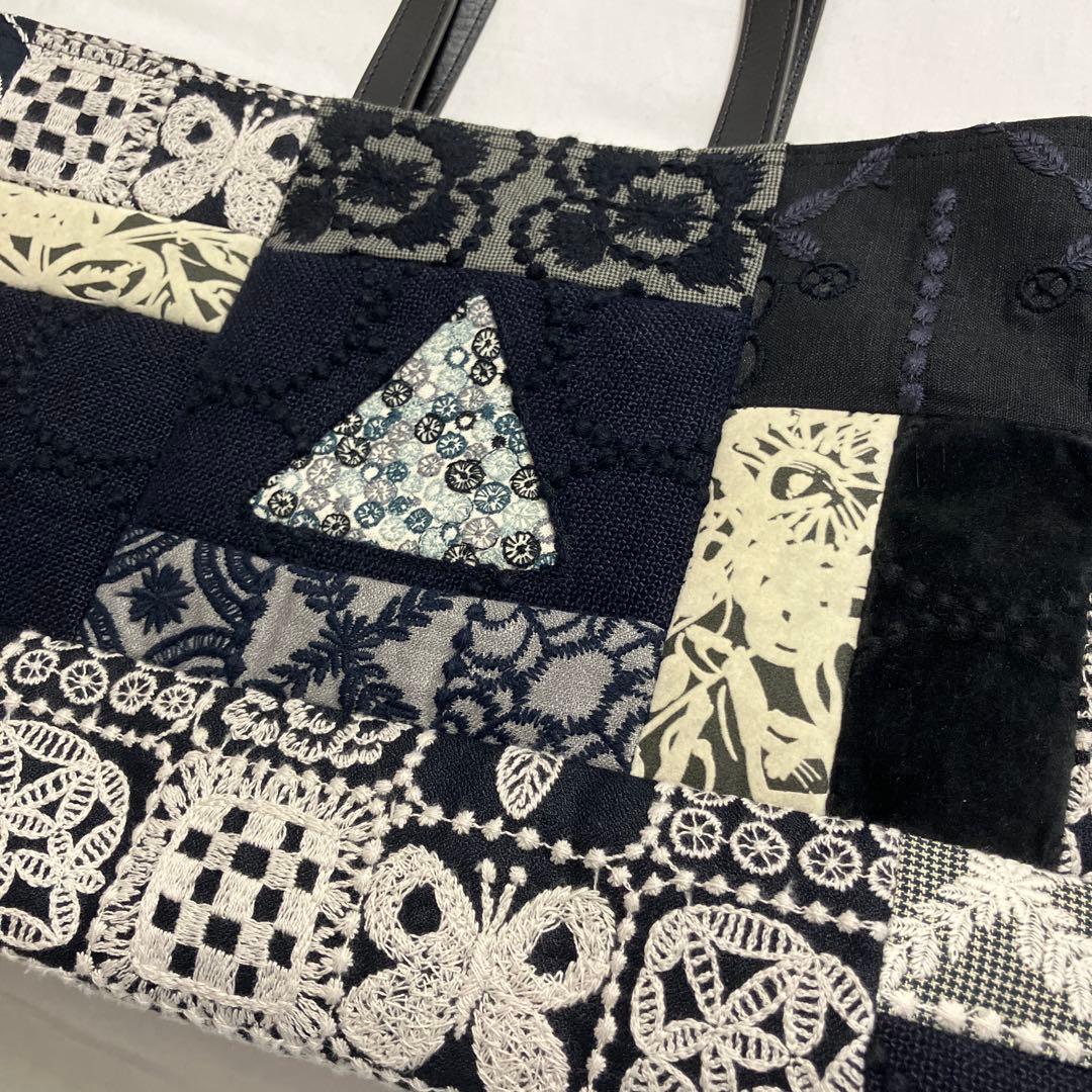 a)ミナペルホネン☆ハンドメイド パッチ肩掛けバッグ(tambourine)