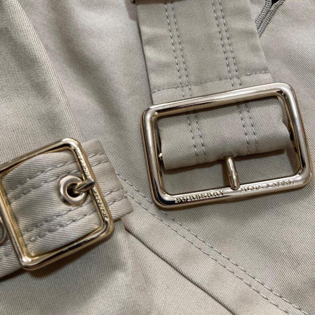 17156✨バーバリーブルーレーベル 40 ノバチェック トレンチコート ベルト