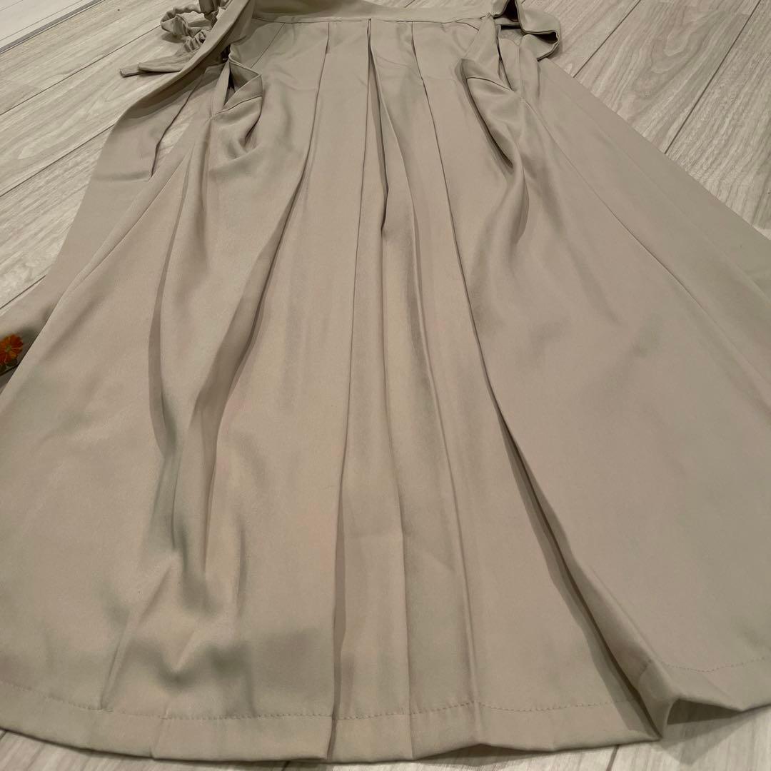 【紫色手毬猫×象牙袴[C5]】卒業式 袴 ちりめん風着物と刺繍入り袴160cm