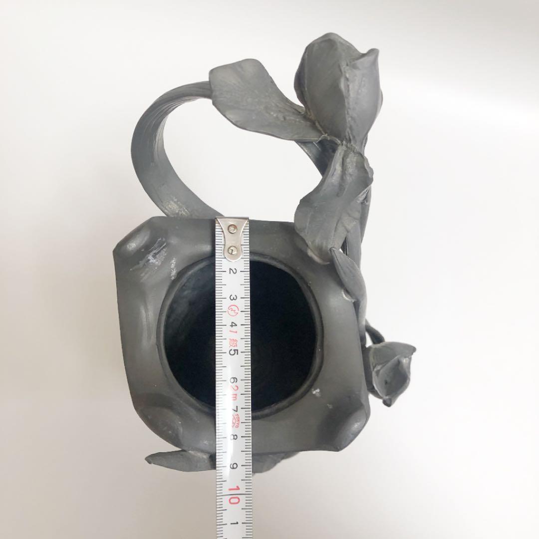 入手困難品 イタリアンアンティーク ピューター 花瓶 錫製 イタリア製