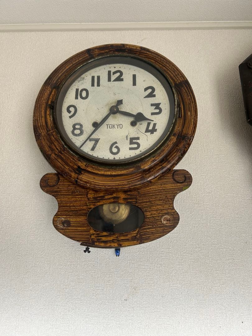 TOKYO 木製振り子時計 45cm(送料込み)