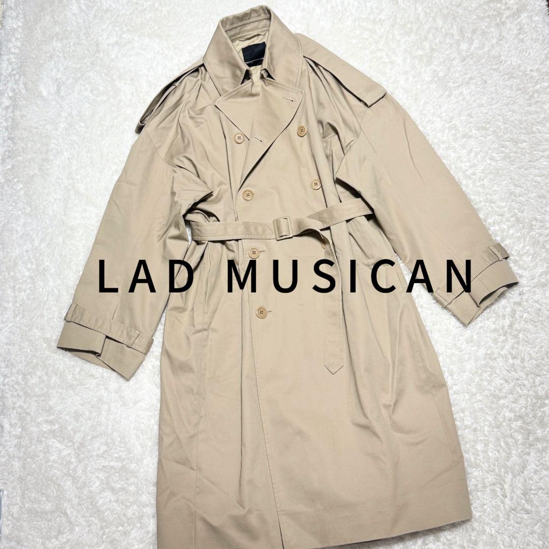 大きめ ラッドミュージシャン ビックトレンチコート ベージュ 44
