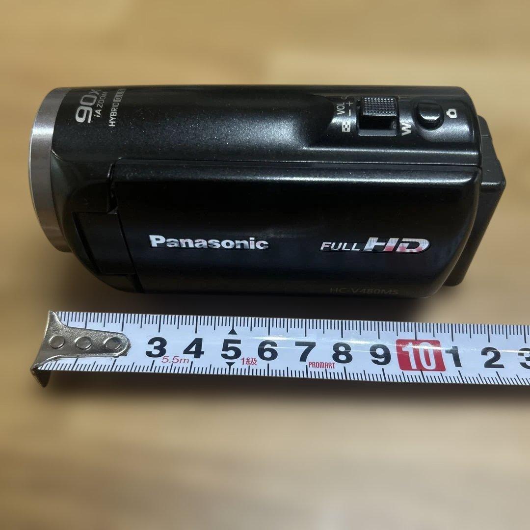 Panasonic HC-V480MS ビデオカメラ　黒色　バッテリー　充電器