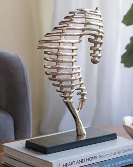 置物 馬 シルエット モダン アルミニウム アンティーク 85619HS