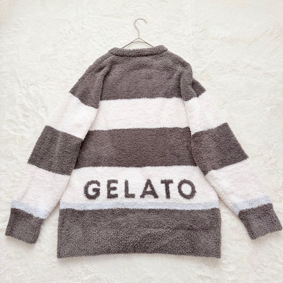 新品✨ジェラートピケ　ボーダー　ルームウェア　セットアップ　Fサイズ 大きめ