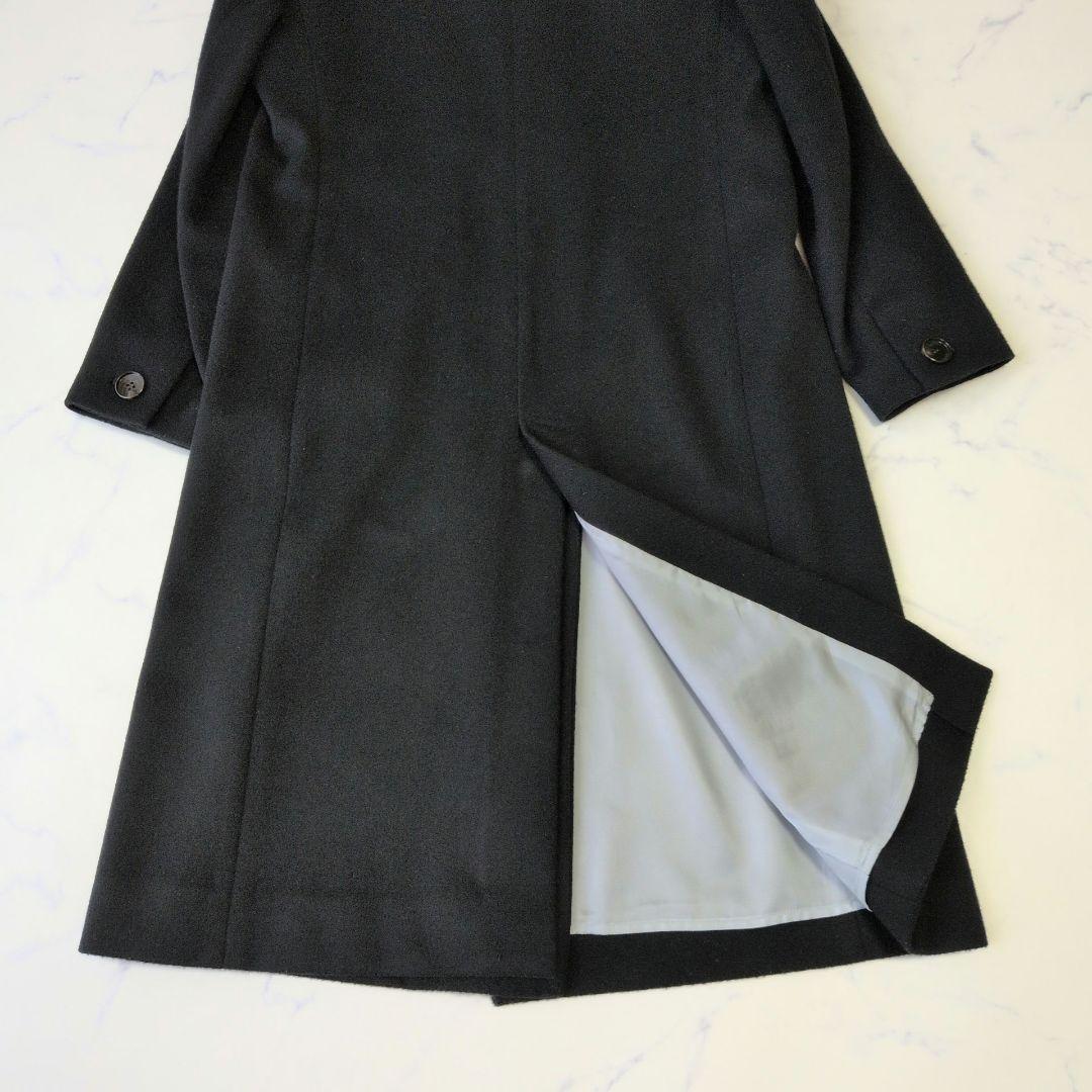 【専用】アダムエロペ ロングコート ウール100% Vネック 黒 36