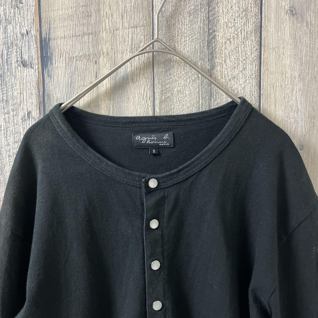 て　Agnès b. アニエス　ペース　薄手カーディガン サイズ2 黒