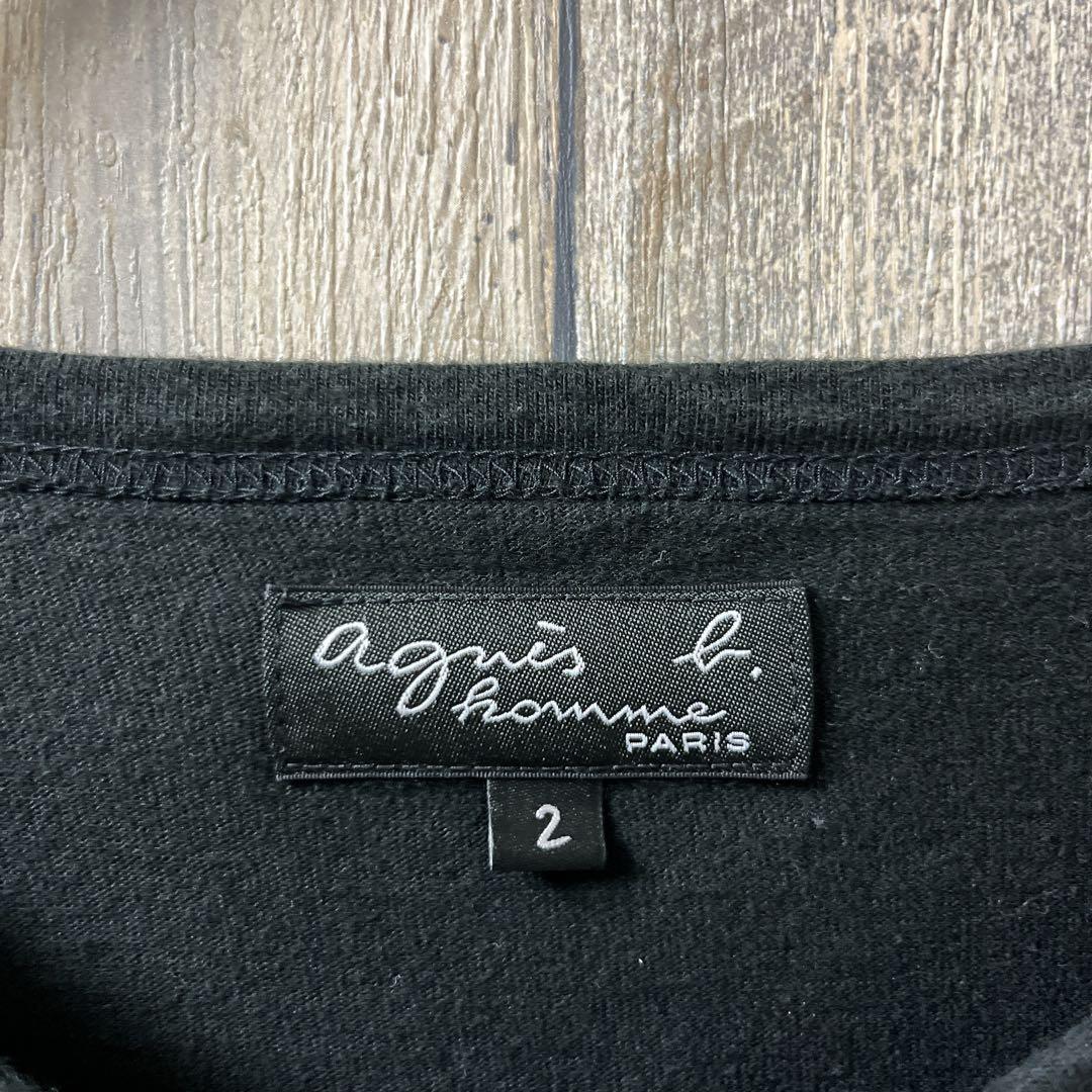 て　Agnès b. アニエス　ペース　薄手カーディガン サイズ2 黒