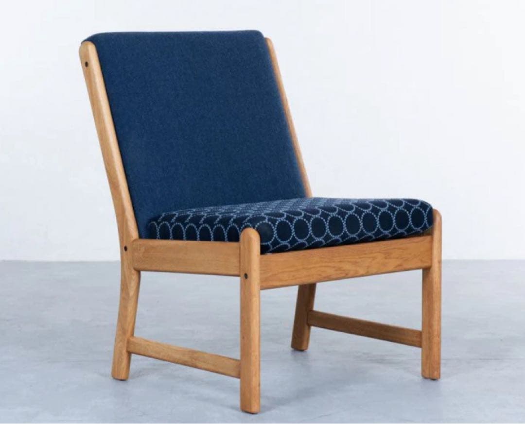 Jorgen Baekmark FDB ネイビー布張り1人掛けソファ