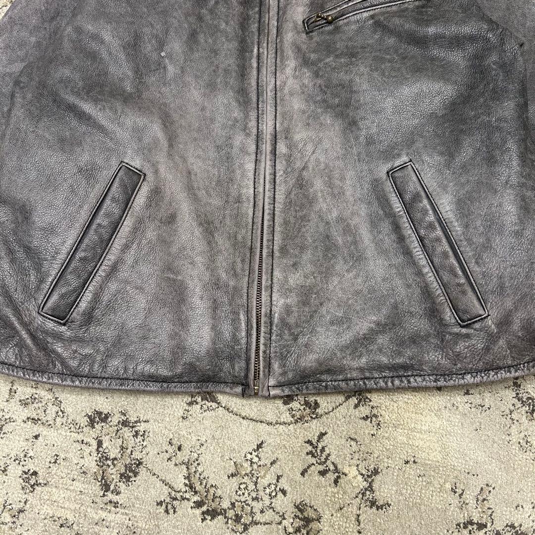 Eddie Bauer エディバウワー 白タグ レザージャケット　牛革　カウ