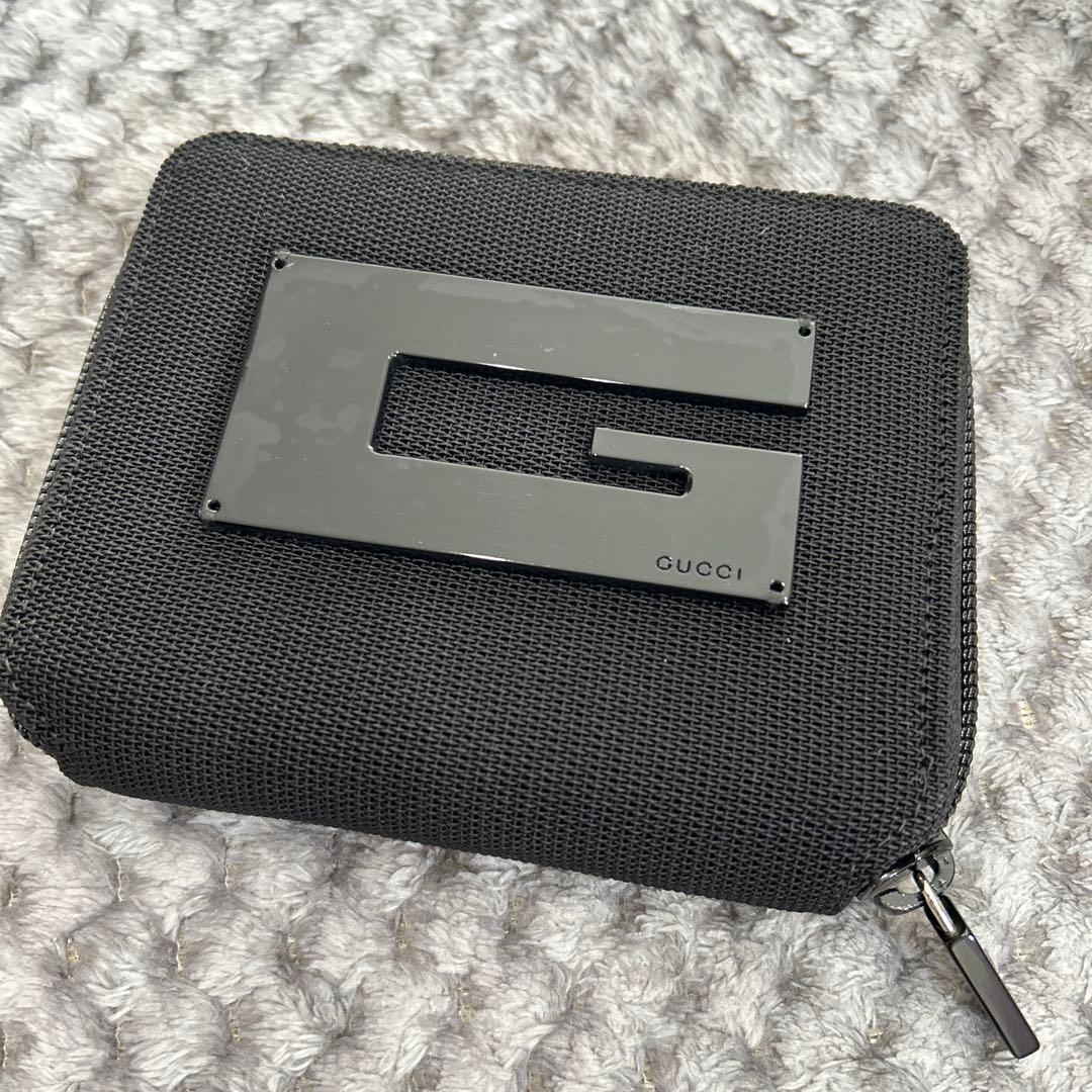 GUCCI ブラック 2つ折り財布 メンズ 035 0416 1988