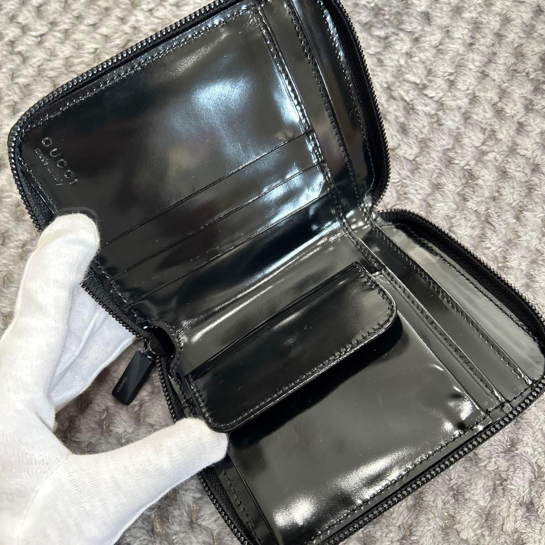 GUCCI ブラック 2つ折り財布 メンズ 035 0416 1988