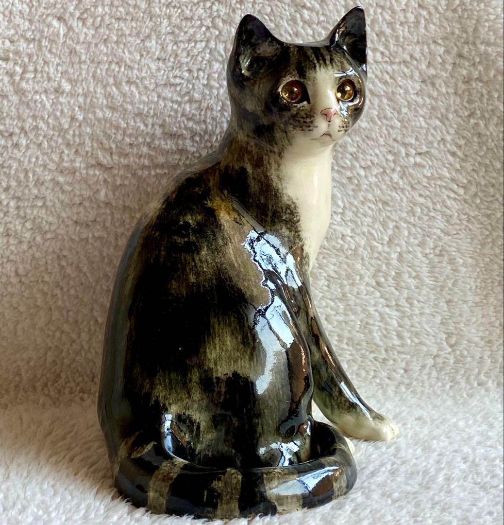 モデルNo.43 ウィンスタンレイキャット　初期作品　見返り猫　貫入無し❣️