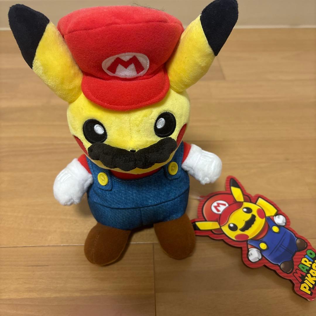 ピカチュウ マリオコスチューム ぬいぐるみ