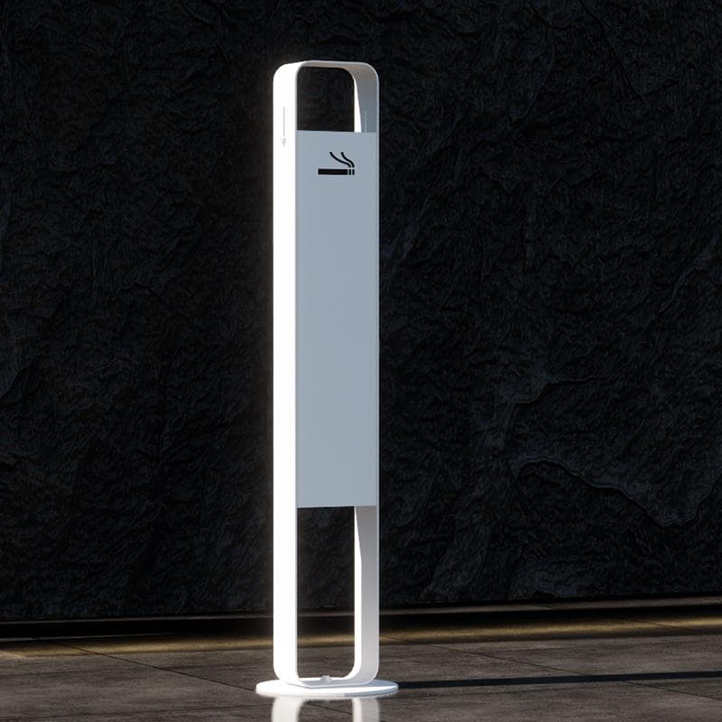 【新品】オシャレ！ スタンド 灰皿 角型 (黒)　名入れ(LOGO)可