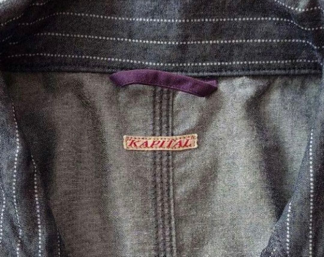 KAPITAL　ストライプ柄　ショップコート　サイズM