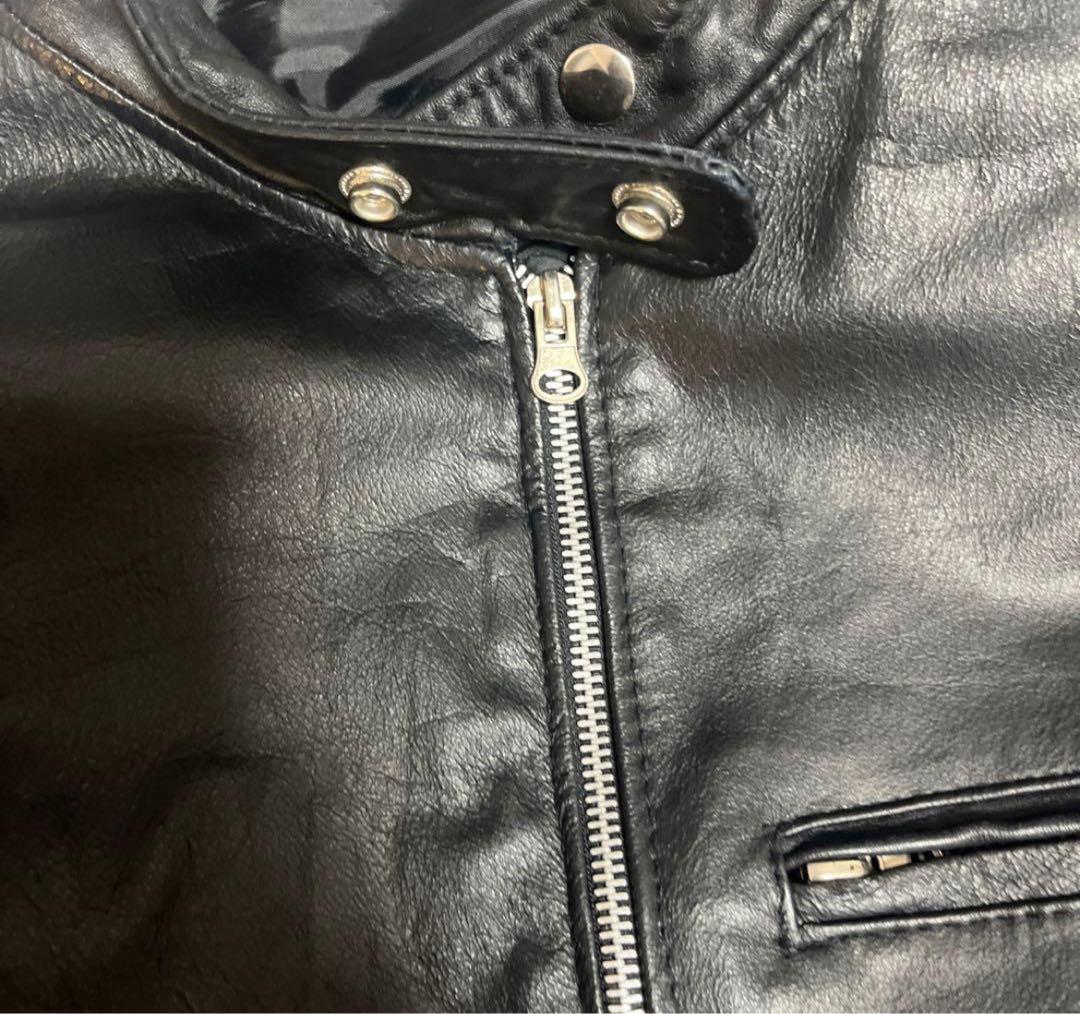 黒レザージャケット 短丈 archive ダークコア y2k 平成