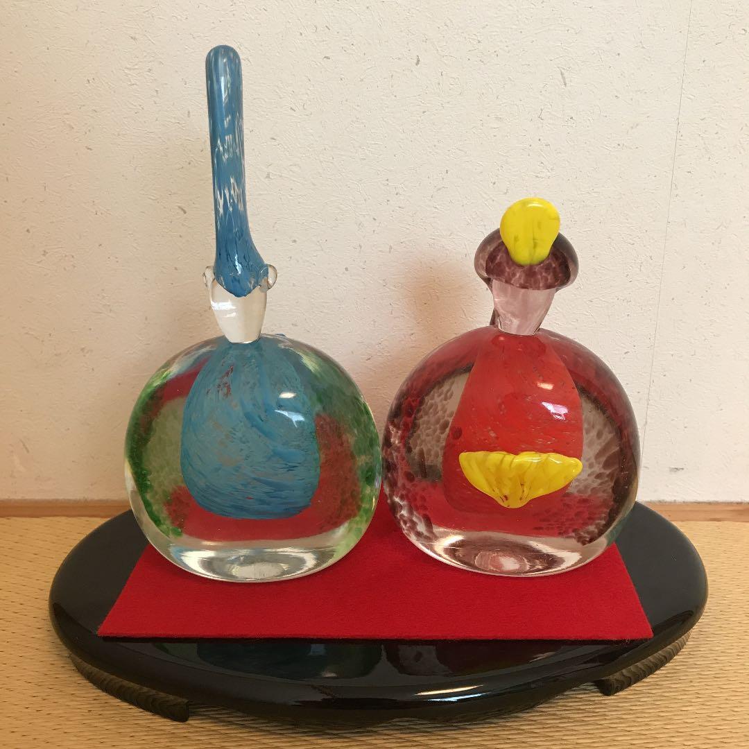 ガラス　雛人形　ひな祭り
