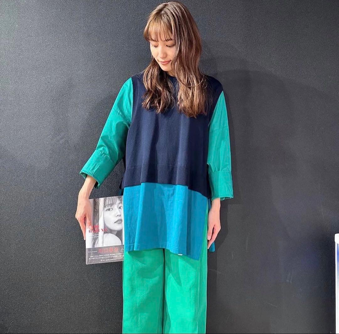 ENFOLD エンフォルド　LAYERED PULLOVER