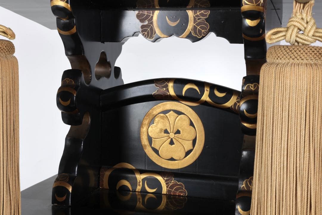 極上　黒漆塗金蒔絵螺鈿細工 見台 経台 経机 仏具 仏教美術 古美術 骨董品漆器