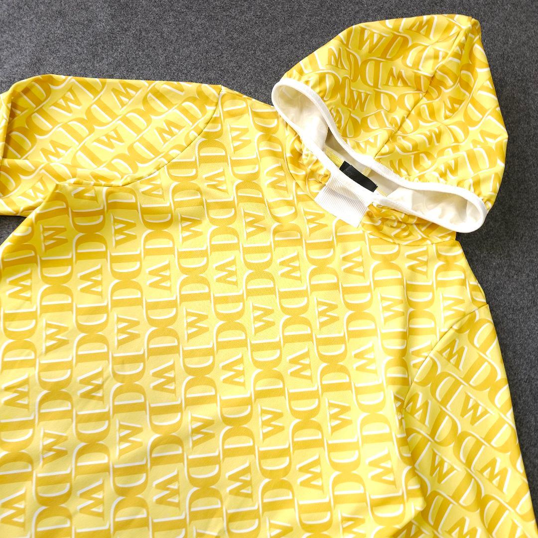 【ダンスウィズドラゴン】人気ラバーロゴ×ロゴネーム総柄 長袖ゴルフパーカーM