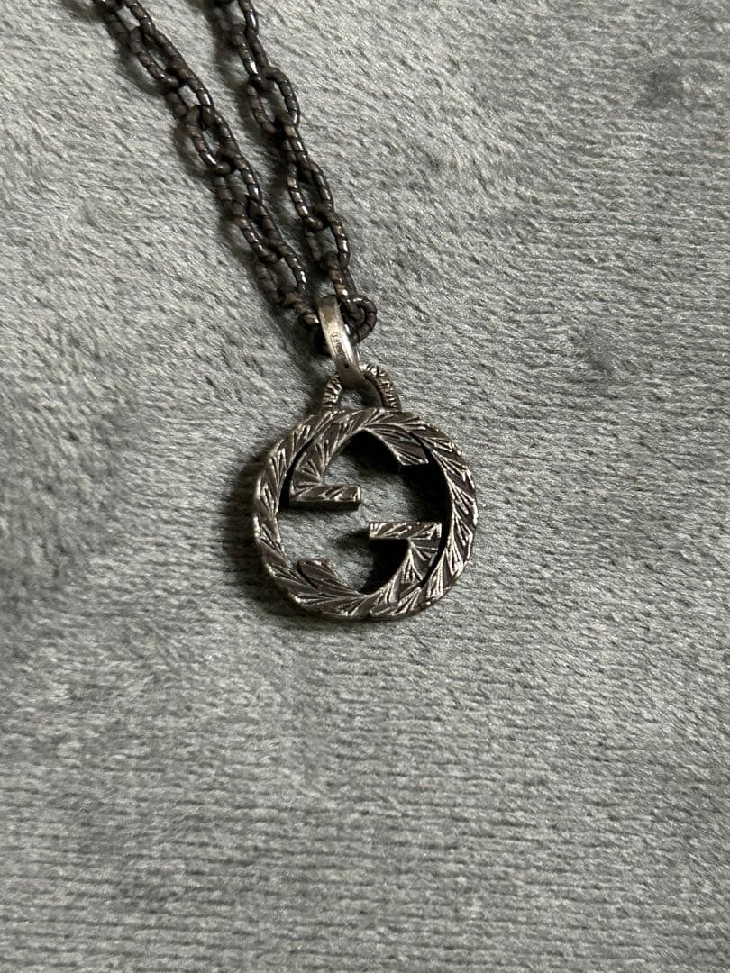 GUCCI ネックレス インターロッキングG ペンダント　シルバー925