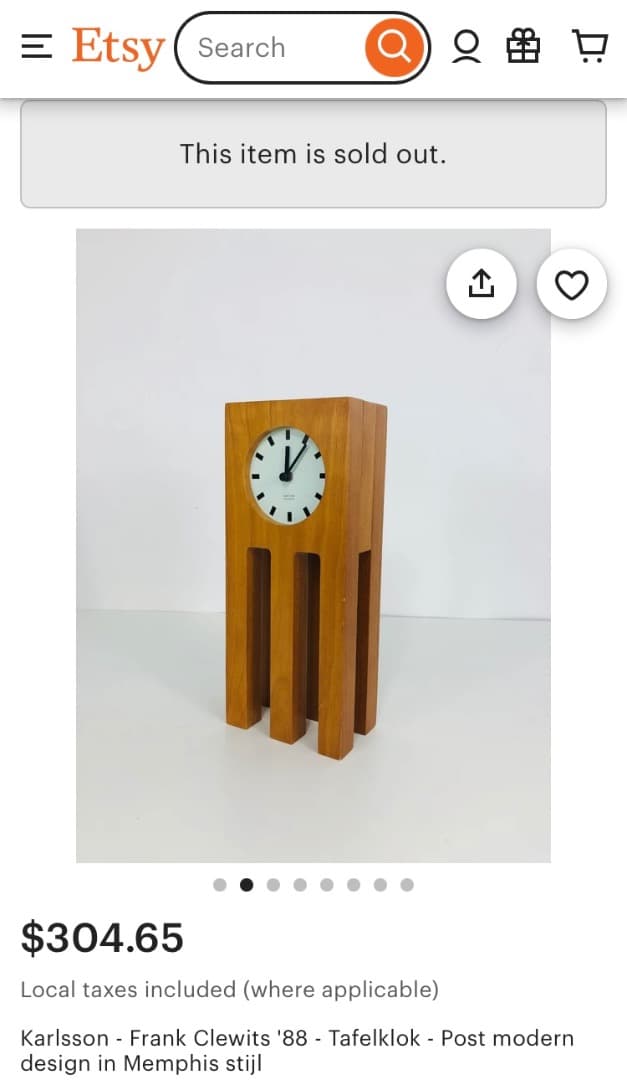 80's オランダ ポストモダン デスククロック