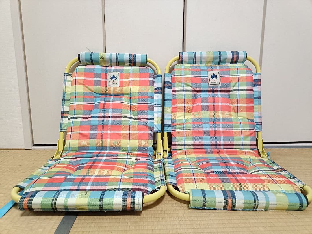 ロゴス アウトドアチェア チェッカー パッドイングランドチェア（折り畳み座椅子）