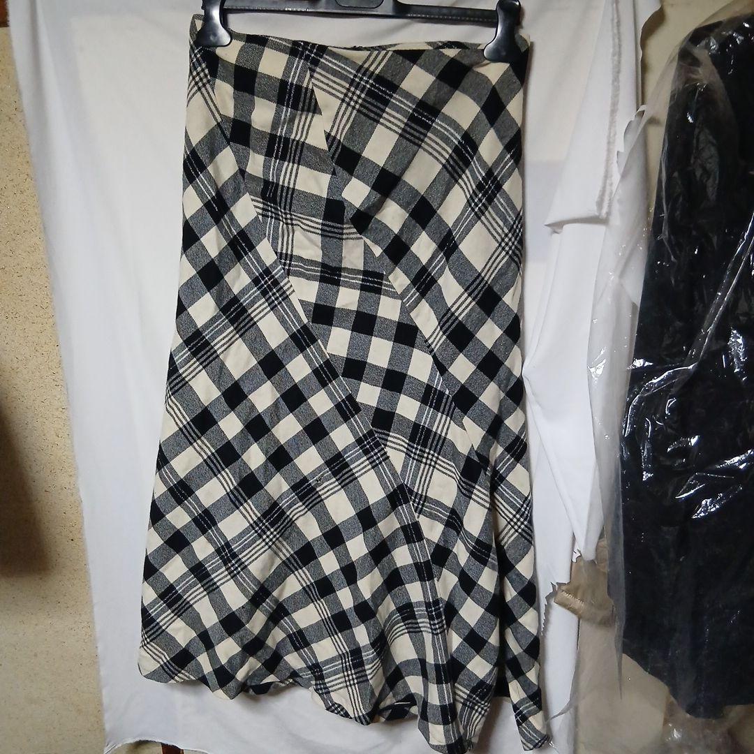 ⭐️ヨウジヤマモトNoir秋冬チェック柄スカート風パンツ⭐️訳ありタイムセール