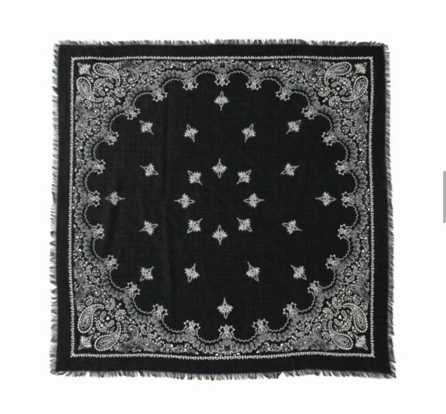 デスティン　別注フリンジバンダナ　ブラック