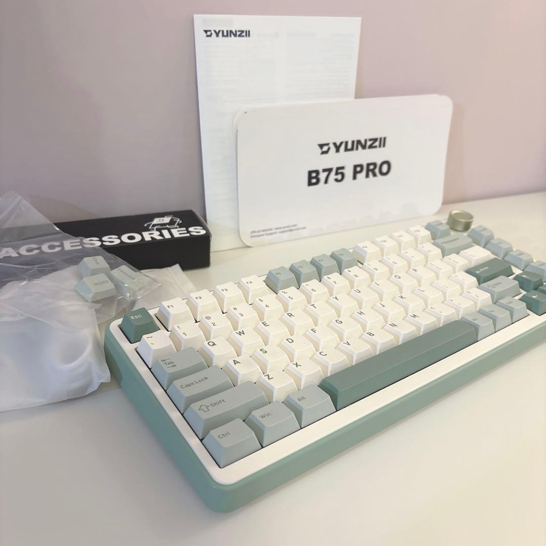 美品＊YUNZII B75 Pro キーボード＊グリーン