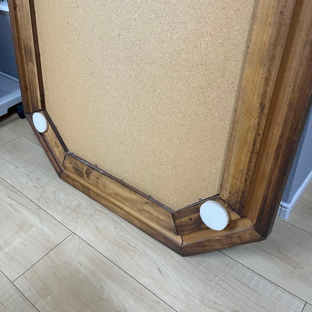 イタリア製 鏡 八角形 木製フレーム スタンドミラー 88cm 大型